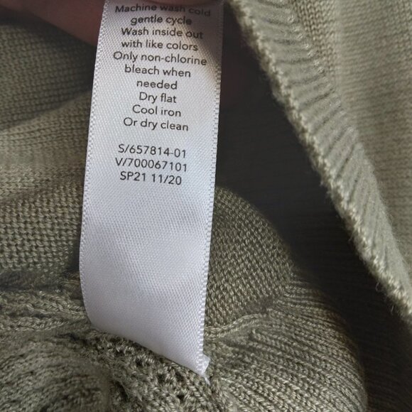 Athleta Evergreen Hoodie Knit Sweater Olive Green Size XS - Picture 14 of 16